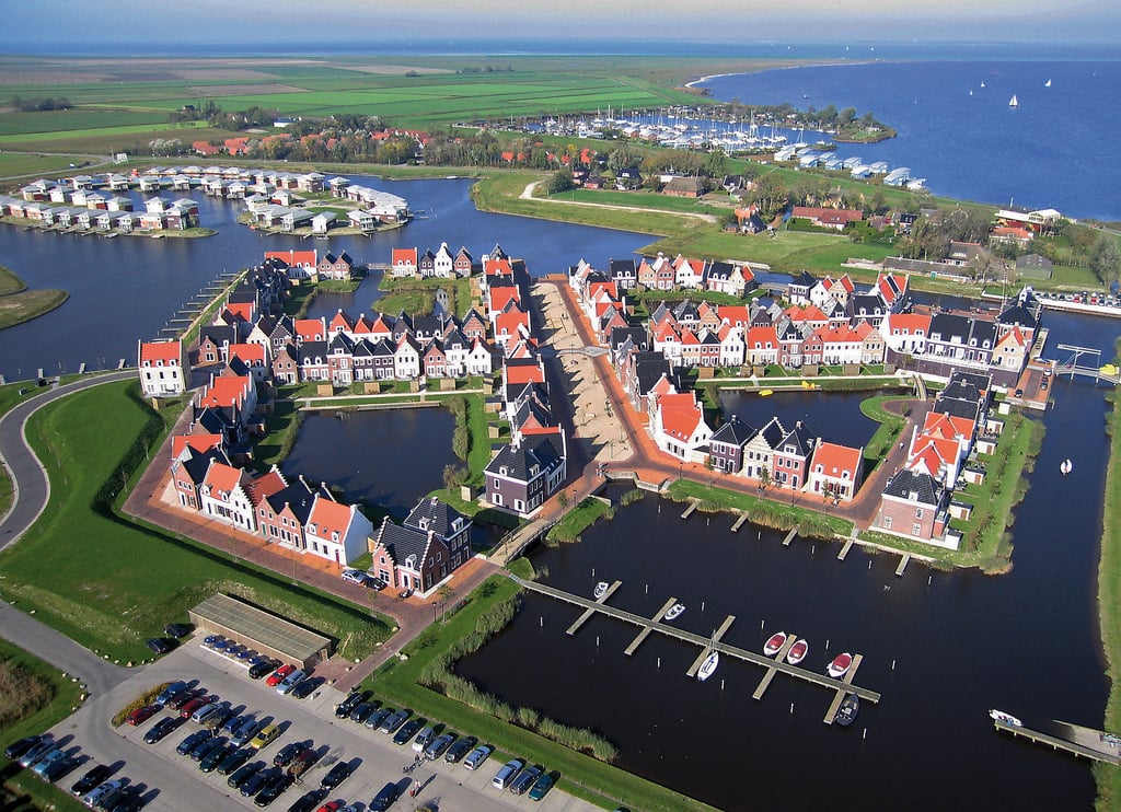 small houses on water forming a holiday village, Landal Esonstad Holiday Park
